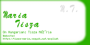 maria tisza business card